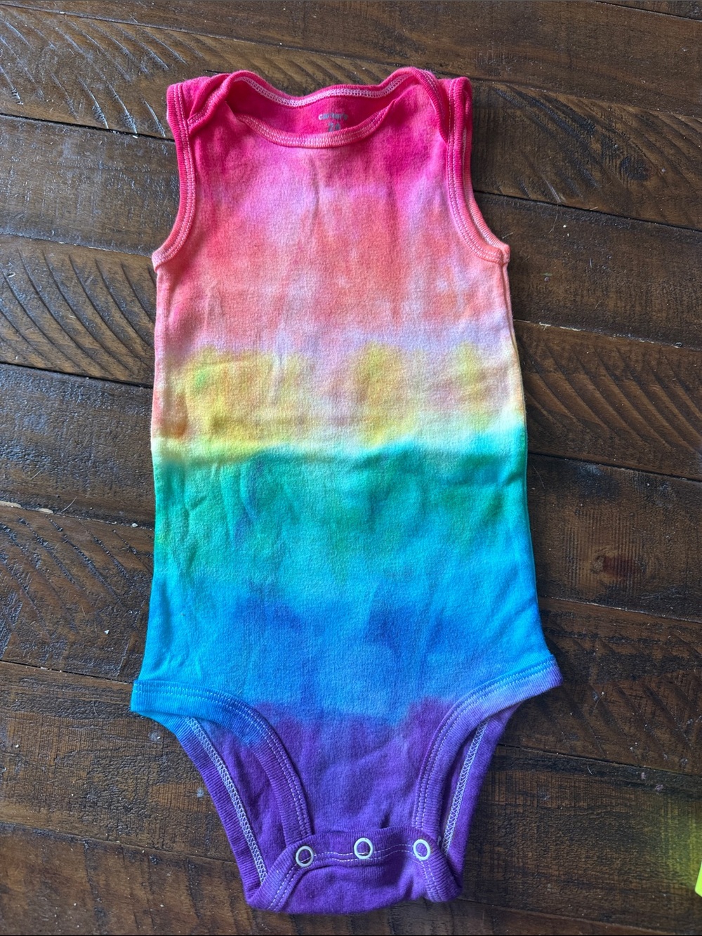 BRAND NEW Baby Rainbow Tie-Dye Tank One-Piece Made by me 24 months